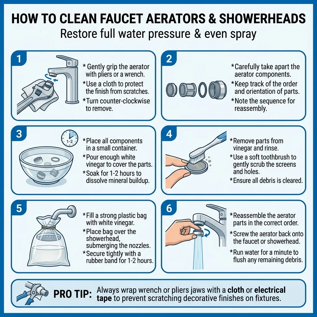 Clean Faucet Aerators & Showerheads