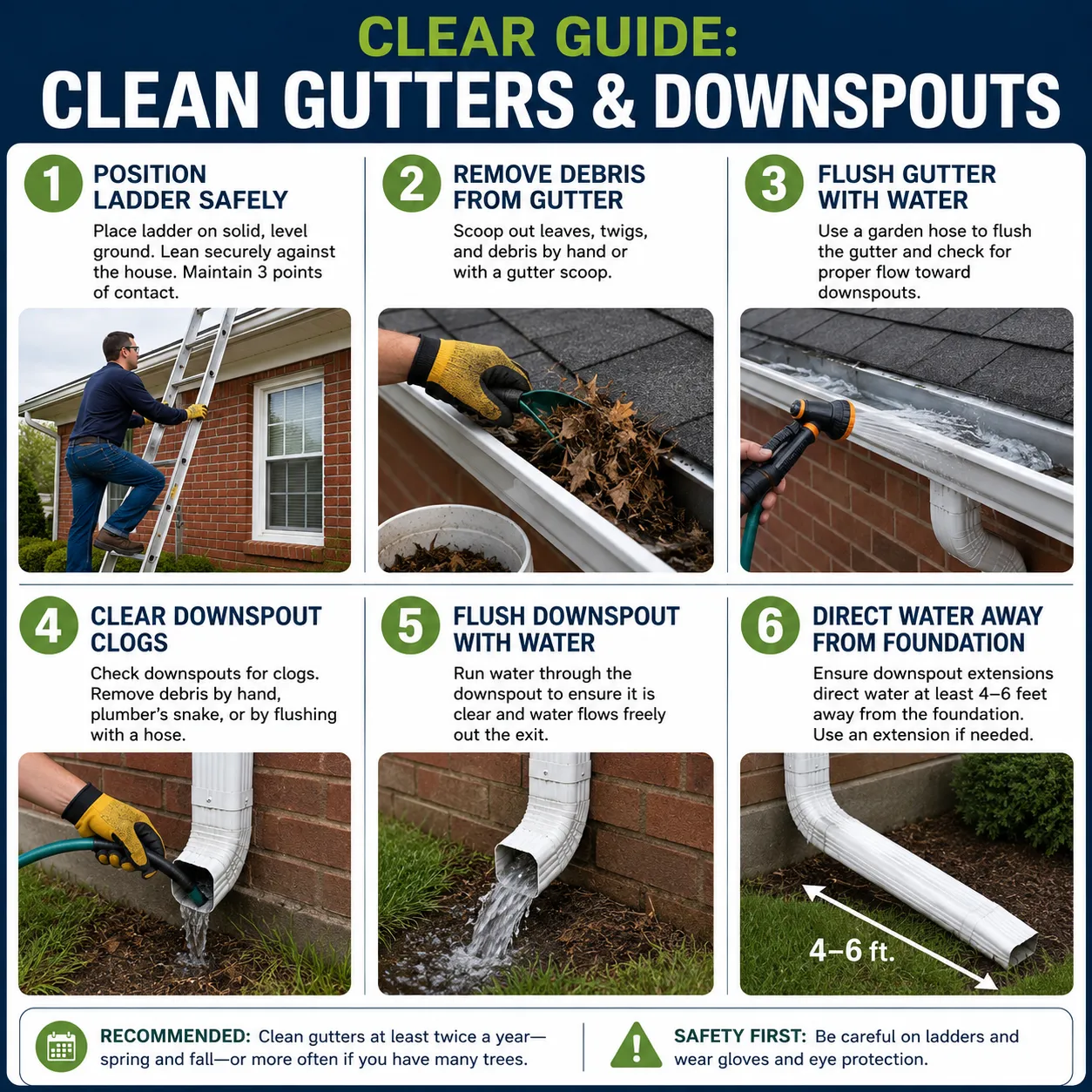 Clean Gutters & Downspouts