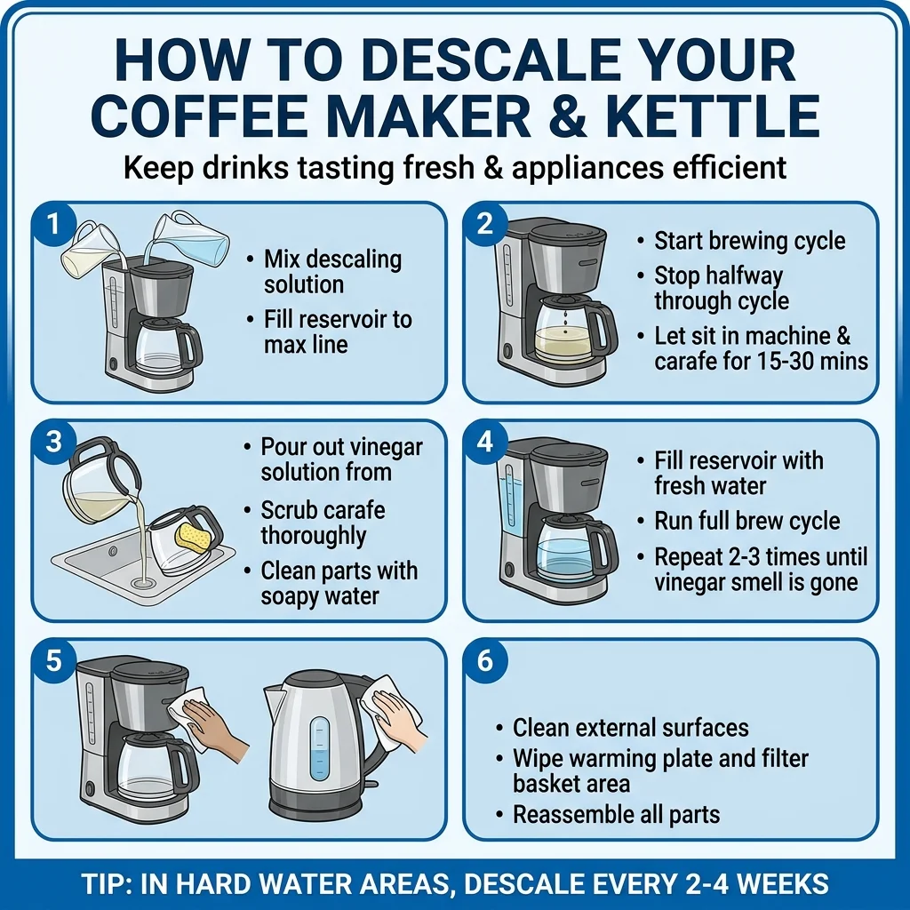 Descale Coffee Maker & Kettle