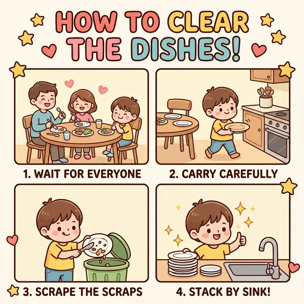 Clear Dishes After Meals