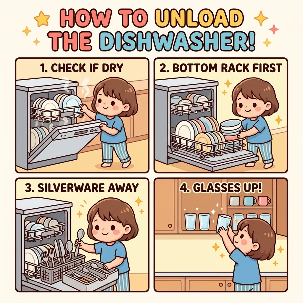 Unload the Clean Dishwasher