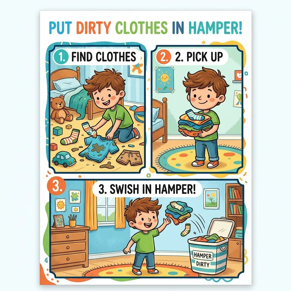 Put Dirty Clothes in Hamper