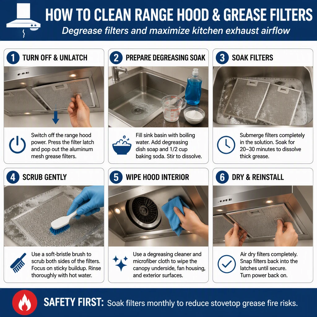 Clean Range Hood & Grease Filter