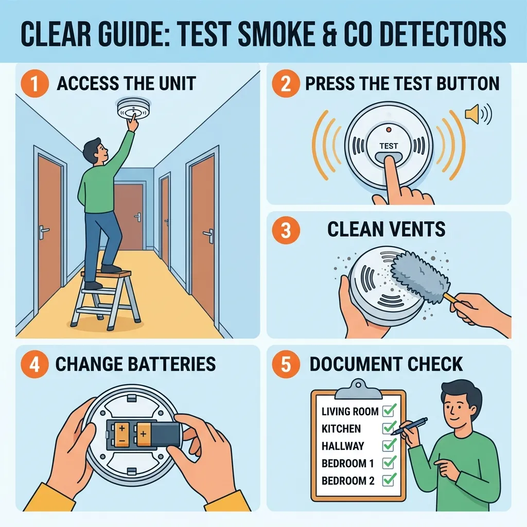 Test Smoke & Carbon Monoxide Detectors