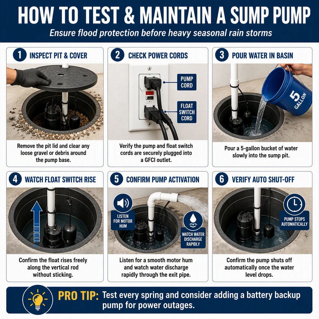 Test Sump Pump Operation
